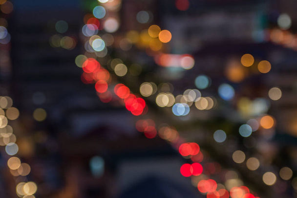 Абстрактный размытый боке в ночном городе
 - Фото, изображение