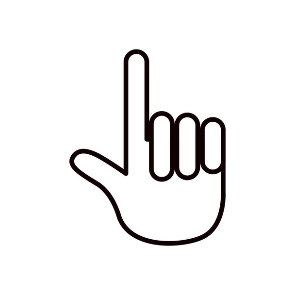 boceto silueta mano apuntando hacia arriba con un dedo icono
 - Vector, Imagen