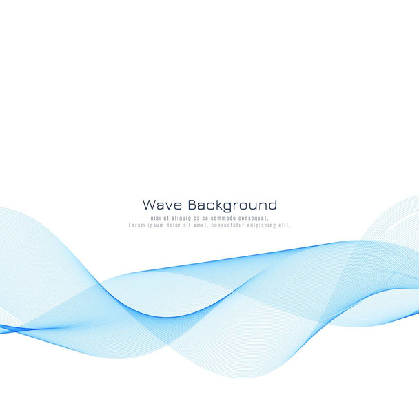 Abstract stylish blue wave background - Διάνυσμα, εικόνα