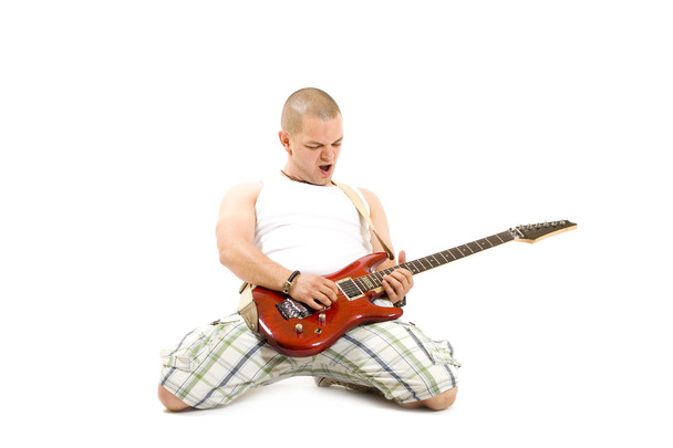 Gitar çalan adam - Fotoğraf, Görsel