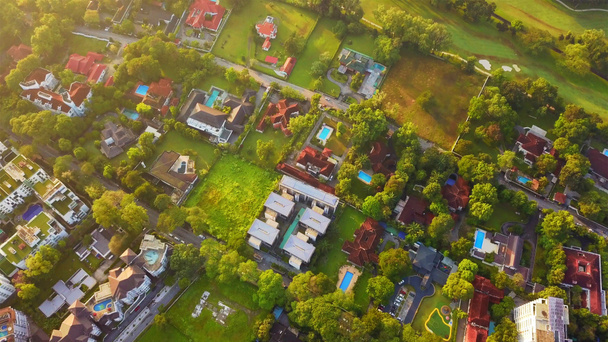 Aerial view of residential neighborhood. Urban housing developme - Photo, Image