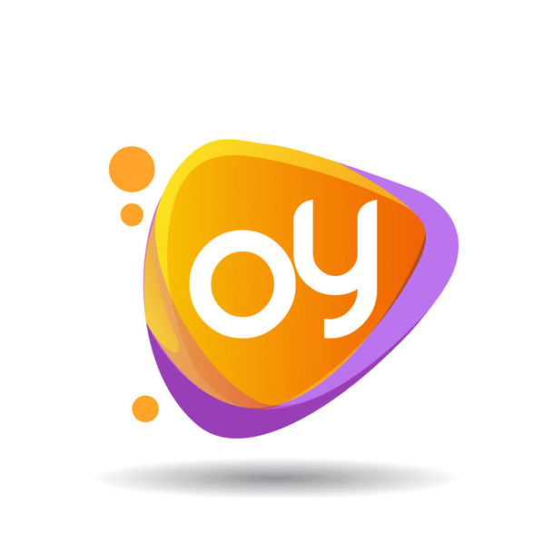 Colorful vector logotype with letters oy - Вектор, зображення