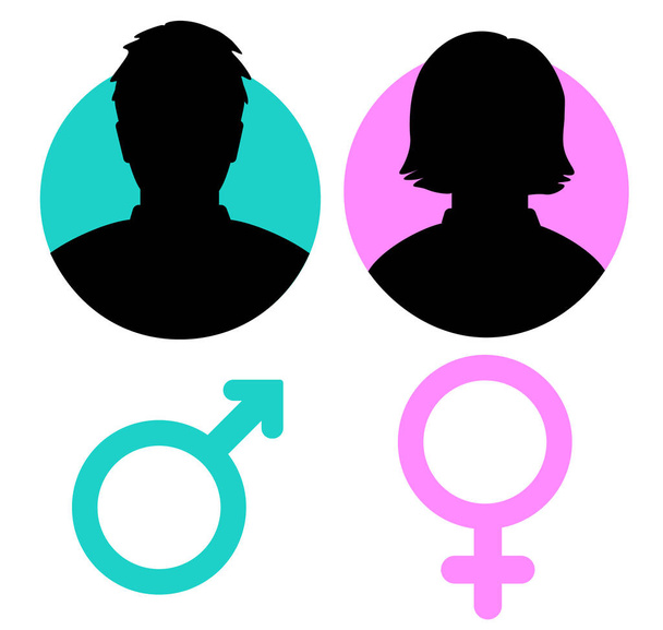 Icona vettoriale maschile e femminile. Illustrazione vettoriale. Azioni. EPS10
 - Vettoriali, immagini