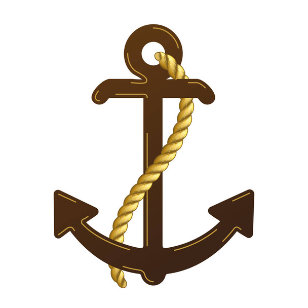 Vector Nautical Anchor Logo. Icon. Maritime. Sea Ocean Boat Illustration Symbol - Vector, Image