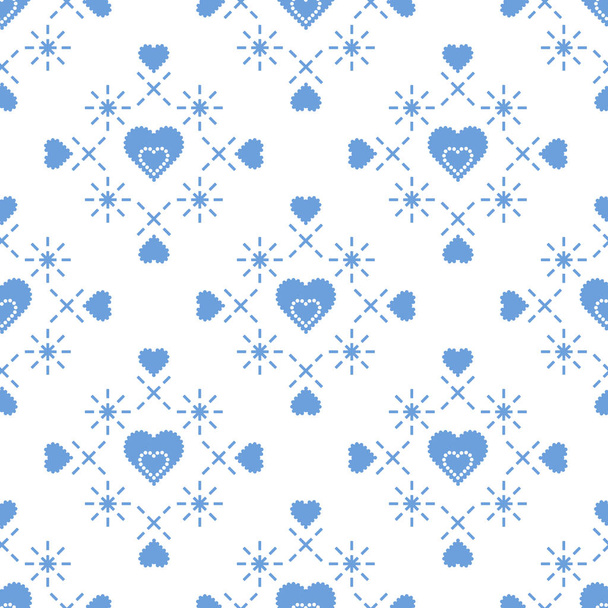 Seamless pattern with hearts. Valentine's Day - Vektör, Görsel