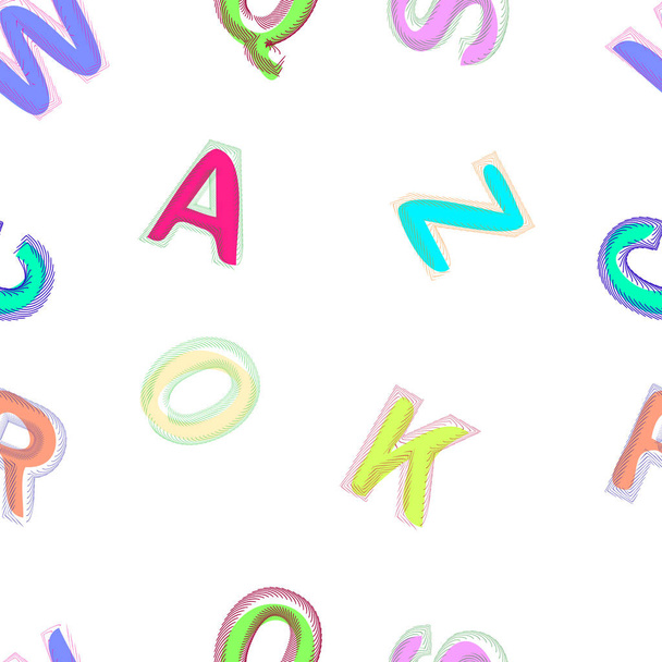 seamless  pattern of letters - Vektor, obrázek