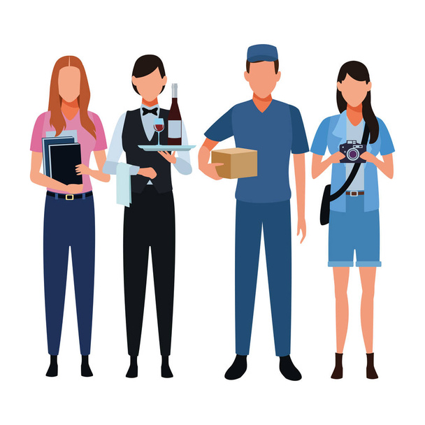 Jobs and professions avatars - Vector, Image