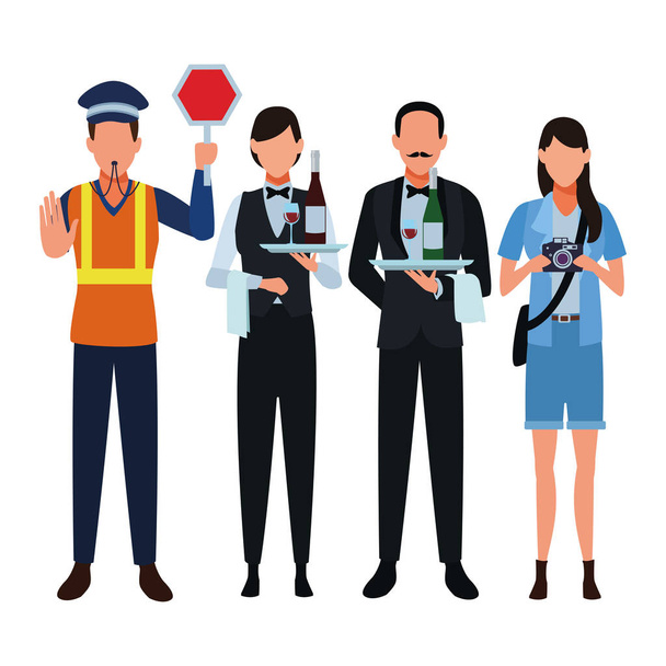 Jobs and professions avatars - Vector, Image