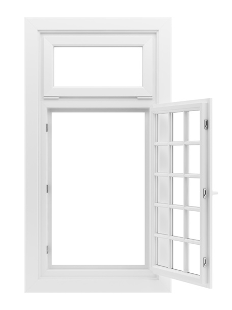 ventana abierta aislada sobre fondo blanco. ilustración 3d
 - Foto, Imagen