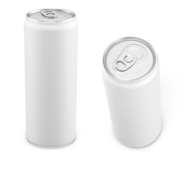 White aluminum cans - Foto, afbeelding