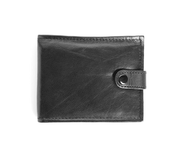 Leather wallet on white background - Photo, Image