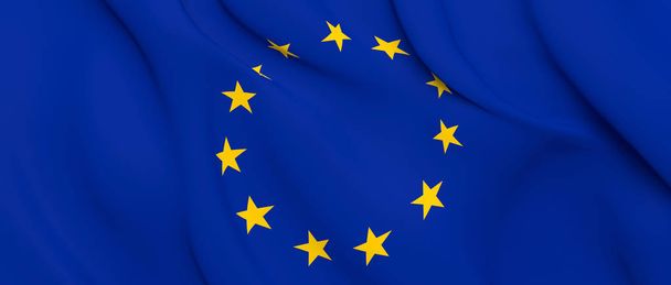 flaga Unii Europejskiej UE - Zdjęcie, obraz