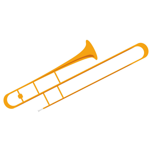 trombita eszköz zenei ikonja - Vektor, kép