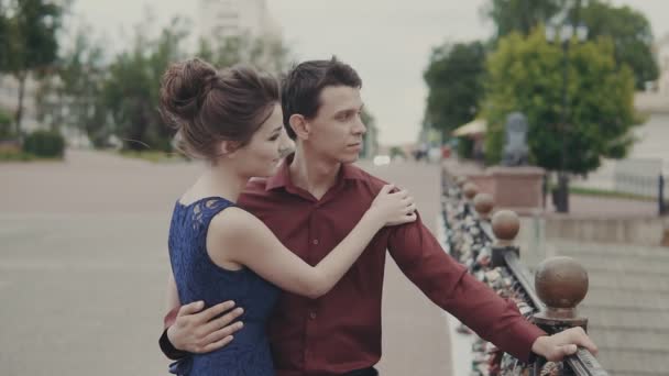 Beautiful young couple enjoying intimate moment. Sensual moment of love - Materiał filmowy, wideo