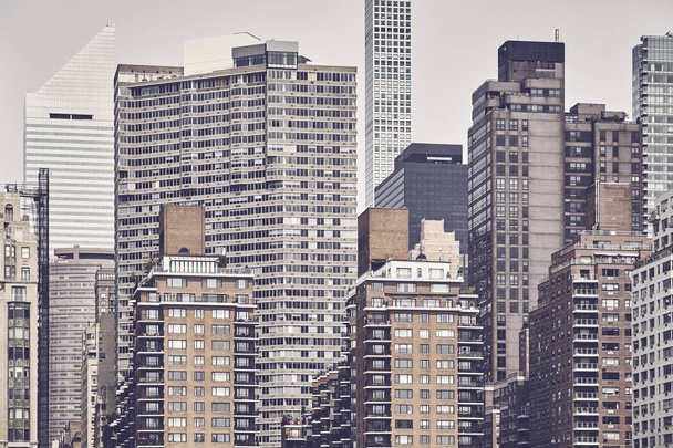 Paysage urbain de Manhattan vu de l'île Roosevelt, NYC
. - Photo, image