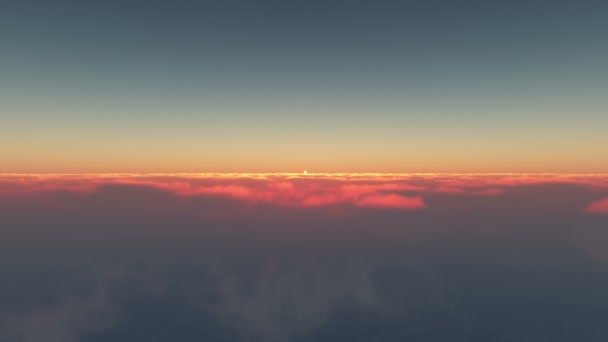 Bulutlarda günbatımı 4 k sinek - Video, Çekim