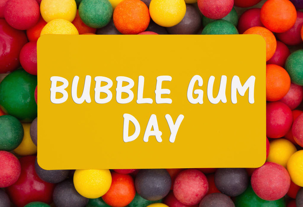 Bubble Gum dag bericht - Foto, afbeelding