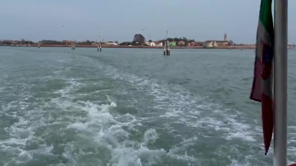 4K Venice, view of the Venetian lagoon from the ferry to Burano island - Footage, Video