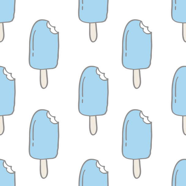 παγωτό χωρίς συγκόλληση doodle μοτίβο - Διάνυσμα, εικόνα