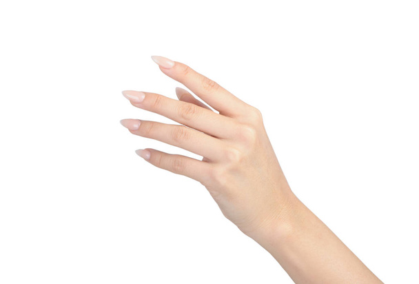 Main féminine avec geste de manucure
 - Photo, image