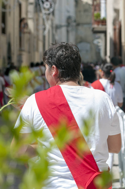 procesí kajícníků během svatého týdne v provincii Benevento, Itálie. Itálie. - Fotografie, Obrázek