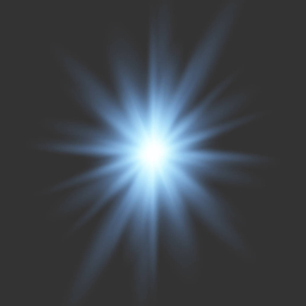 青色の輝く光  - ベクター画像