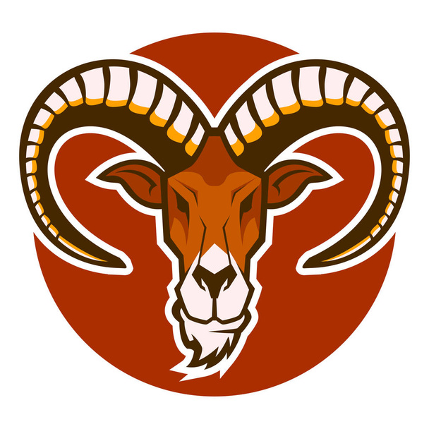 Baran głowa ilustracja koza maskotka logo wektor zły - Wektor, obraz