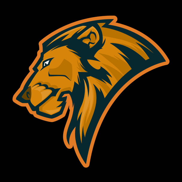 левова голова талісман логотип ілюстрація
 - Вектор, зображення