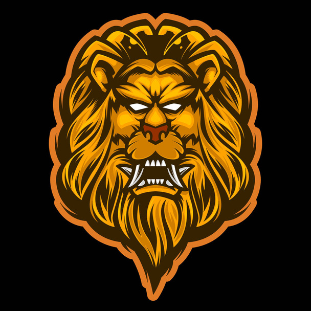 Lví hlava maskota logo ilustrace - Vektor, obrázek
