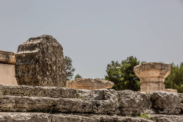 Ruiny greckich w Akropolu, Grecja  - Zdjęcie, obraz