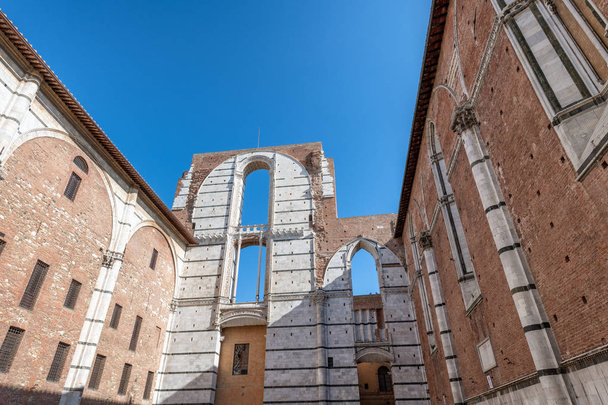 Cathedral of Siena, Tuscany. Exterior view of Facciatone - Фото, изображение
