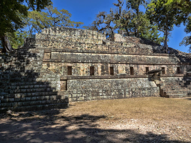 Copan archaeological site of Mayan civilization, not far from the border with Guatemala. It was the capital of the main classical kingdom period from the 5th to the 9th century AD. - Photo, Image