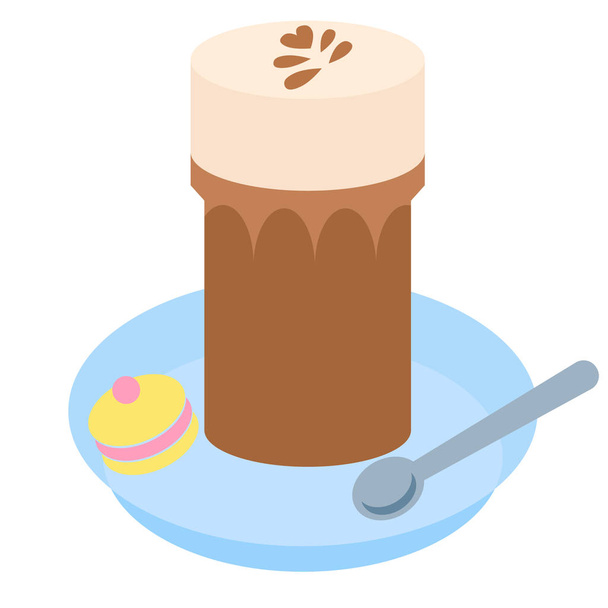 Cake flat illustration on white - Вектор,изображение