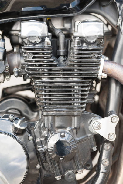 motorfiets motor close-up - Foto, afbeelding