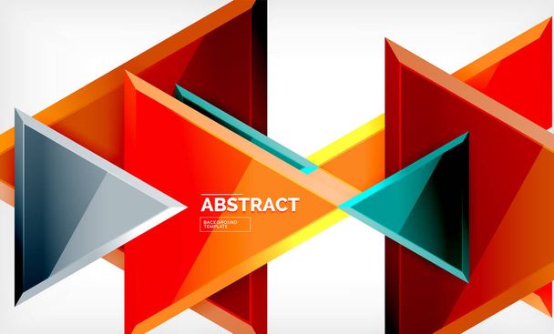 Triangular low poly background design, multicolored triangles - Vector, Image