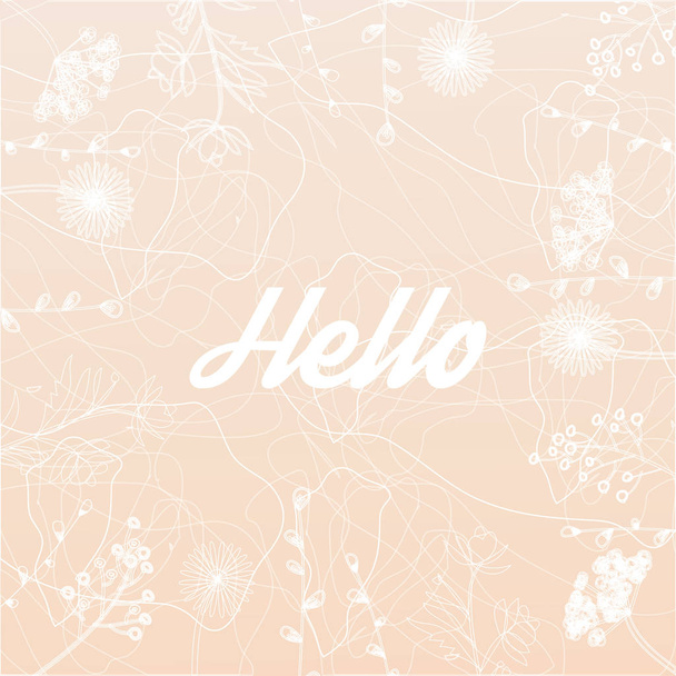 Set of spring flowers on pink background. Pastel elements. - Vector, Image