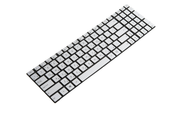 klawiatury laptopa na białym tle  - Zdjęcie, obraz