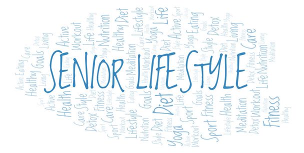 Senior Lifestyle word cloud. - Foto, afbeelding