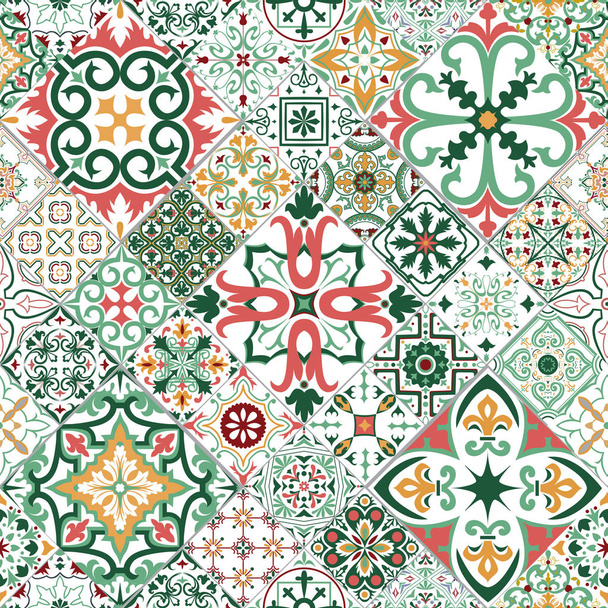set of portuguese tiles - Vector, Image
