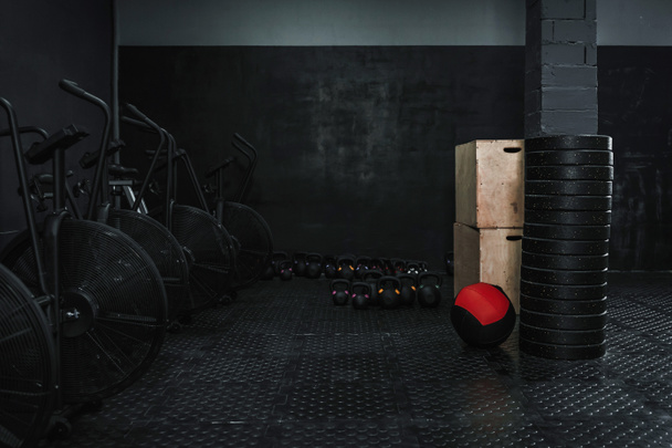 Empty gym with crossfit equipment. - Photo, Image