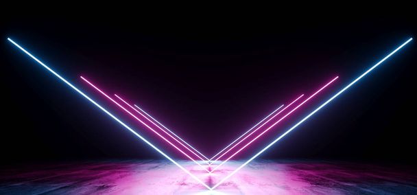 Νέον φουτουριστικό φόντο Cyber ρετρό μωβ ροζ μπλε Ultravio - Φωτογραφία, εικόνα
