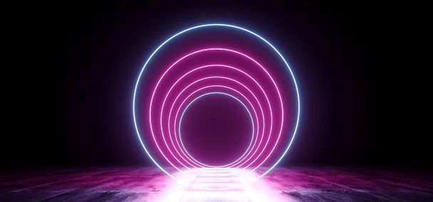 Neon Futuristico sfondo Cyber Retro Viola Rosa Blu Ultravio
 - Foto, immagini