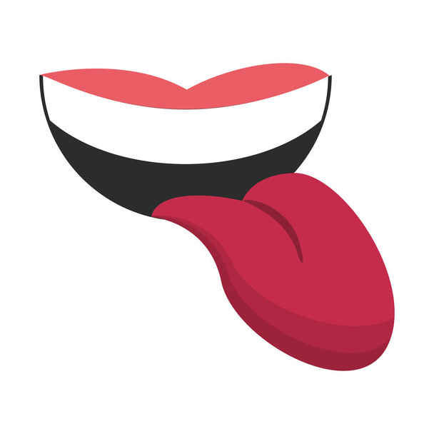 boca con la lengua fuera - Vector, Imagen