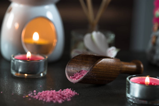 Aromatherapy concept. Candles, organic remedy for relaxation. - Photo, Image