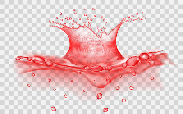 Šplouchání vody s kapky - Vektor, obrázek