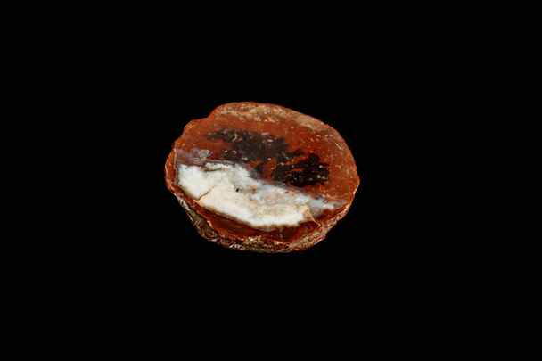 macro stone mineral agate on black background - Foto, afbeelding