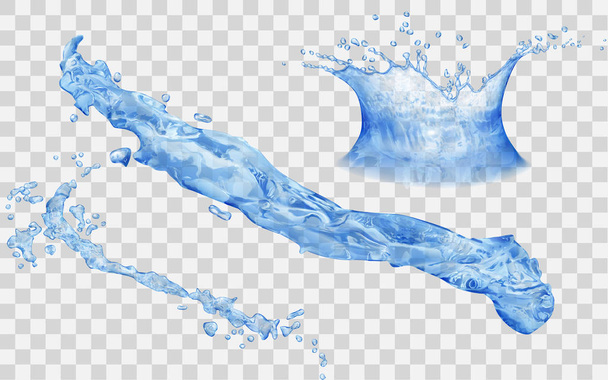 水の王冠と水しぶき - ベクター画像