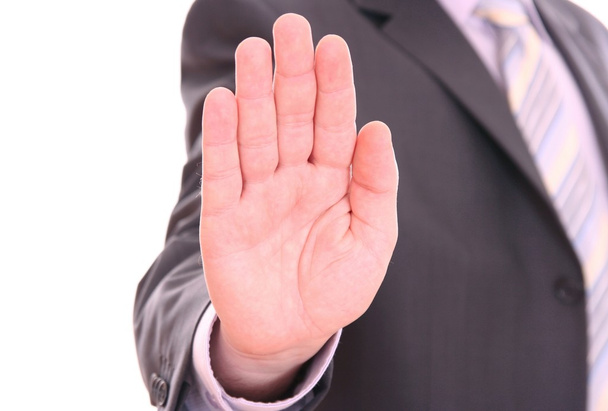 Men's hand signaling stop - Photo, Image