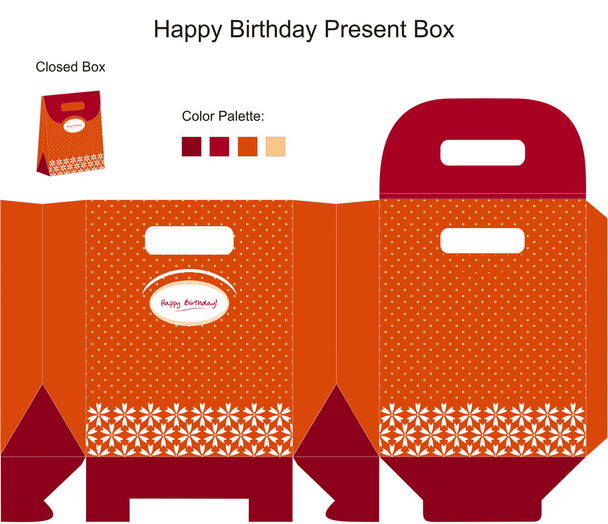 Caixa de presente de aniversário feliz
 - Vetor, Imagem