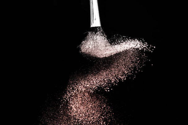 Color of the year, powder splash and brush for makeup artist or  - Foto, immagini
